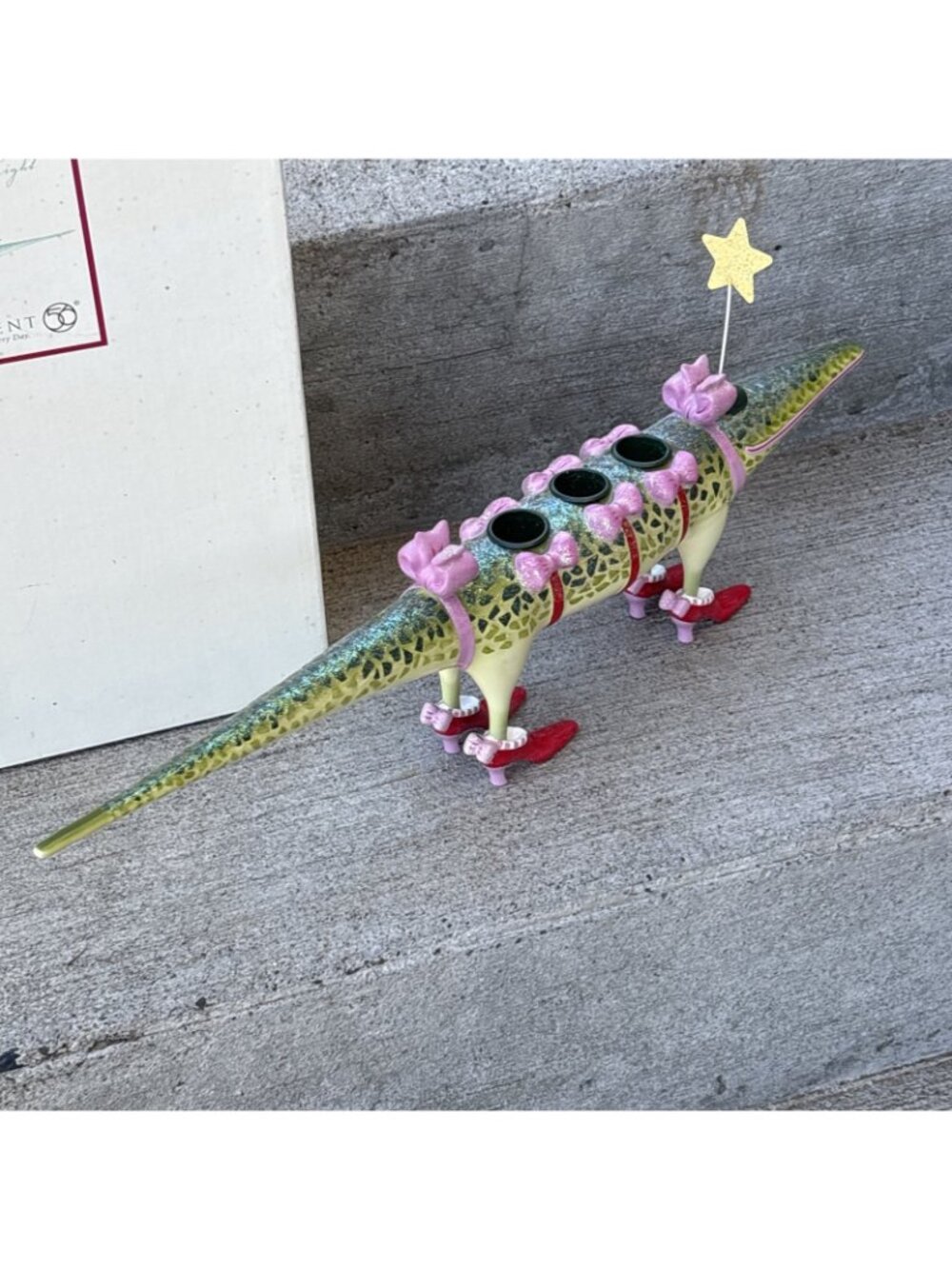 Department 56 CinderAlligator Candle Holder Patience Brewster Let There Be Light - Picture 7 of 16